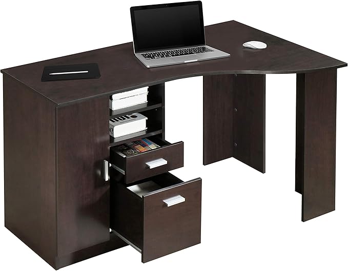 Techni Mobili Classic Office Storage Computer Desk Espresso
