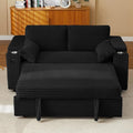 Convertible Corduroy Sofa Bed with USB Charging Port &amp Cup Holders 68.11 Foldable Sleeper Chair with Armrests &amp Pillows 3-in-1 Floor Futon for Living Room Bedroom Guest RoomEasy Assembly