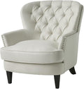 Christopher Knight Home Tafton Fabric Club Chair Ivory 35.25D x 33W x 33.75H in