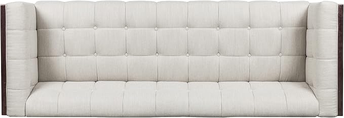 McLarnan Tufted 3 Seater Sofa - Beige/Brown