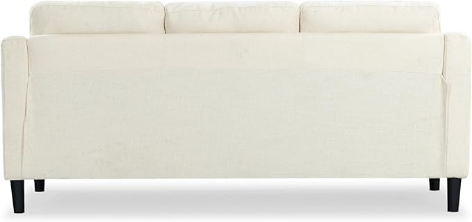 SAFAVIEH Couture Furniture Collection Nathaniel Cream Tufted 3-Seater Sofa