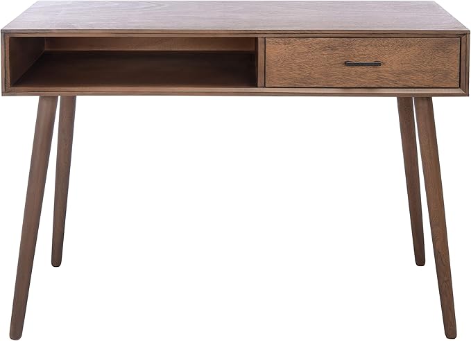 Safavieh Home Collection Remy Brown 1-Drawer Office Living Room Bedroom Study Foyer Writing Desk