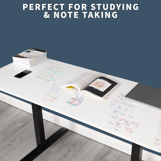 VIVO Electric Height Adjustable 83 x 60 inch Corner Stand Up Desk 2 White Dry Erase Solid Table Tops Black Frame Memory Controller L-Shaped Workstation 3E Series DESK-KIT-3E8BWE