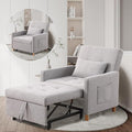 Sleeper ChairConvertible Sleeper Sofa ChairPull Out Sleeper Chair with Adjustable BackrestMulti-Functiona Lounge Chair for Living Room(Light Grey)