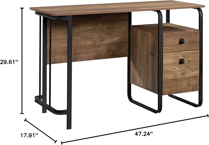 Modern Spacious Computer Desk with Smooth-Glide Drawer – Durable Home Office Desk with Full-Extension File Storage Easy Assembly for Study or Work