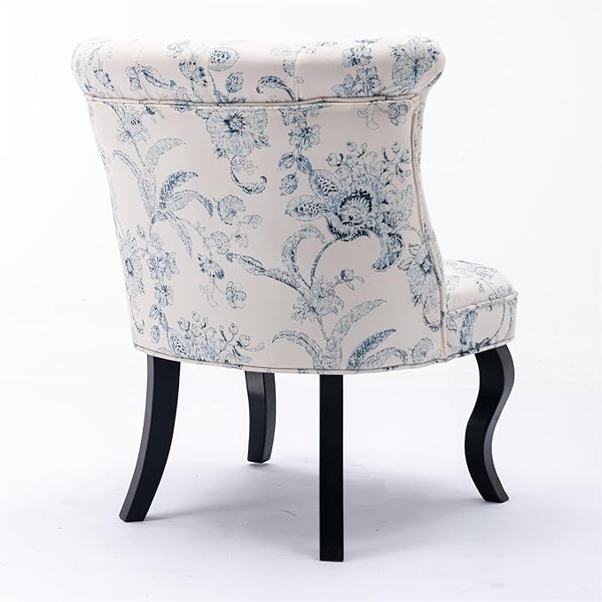 Traditional Cloth Chair Printed Suitable for Living Room Bedroom/Home Office White/Blue/Flowers 1pcs/ctn