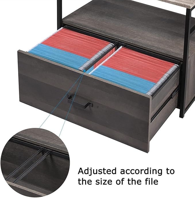HASMI Filing Cabinet Filing Cabinet Lateral File Cabinet with Drawer and Top Open Shelf Multifunction File Cabinet for Home Office Storage Cabinet Storage Cabinet
