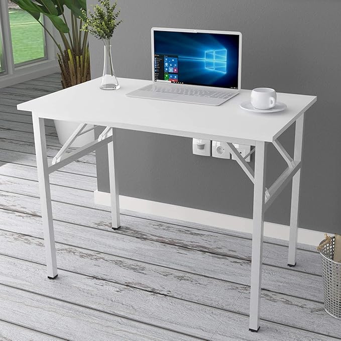 Computer Desk47 Modern Simple Style Folding TablesHome Office Writing Desk Space Saving Foldable Table No Install Needed