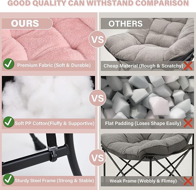 Lazy Chair and Ottoman Large Contemporary Plush Pink Accent Chair with Side Pocket Modern Leisure Upholstered Reading Armchair with Footrest for Office Bedroom Living Room Dorm Balcony