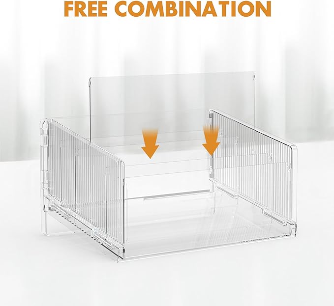 File Sorter Organizer 5 Sections Acrylic Letter Tray for Desk Mail Organizer Letter Holder for Envelopes Mail Electronics 1Pack