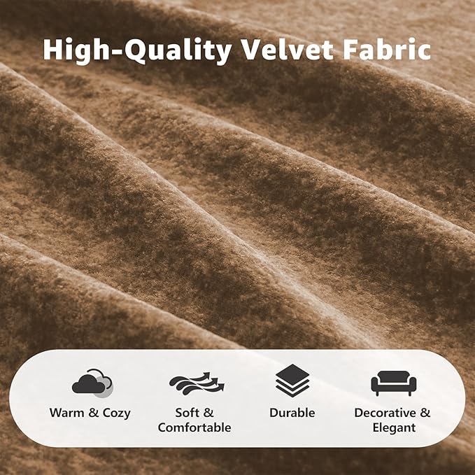140.9'' Modular Sectional Couches for Living Room Modern Velvet Cozy Boneless Sofa No Assembly Required Comfy Couch Camel Cloud Boneless Couch in a Box Sofas para Sala