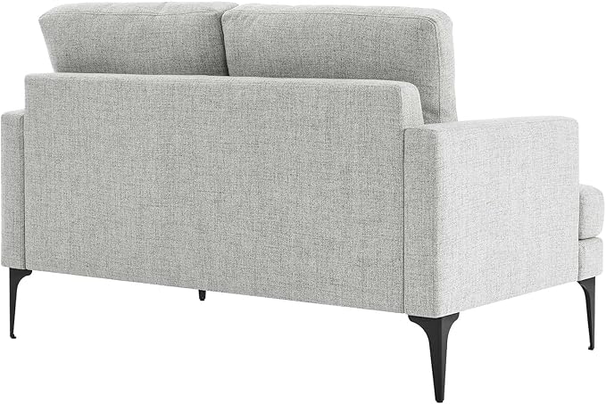 Modway EEI-6006-LGR Evermore Upholstered Fabric Loveseat Light Gray