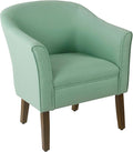 HomePop Modern Barrel Accent Chair Aqua