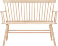 SAFAVIEH Home Collection Addison Farmhouse White Wash Solid Wood Windsor Spindle Loveseat Bench