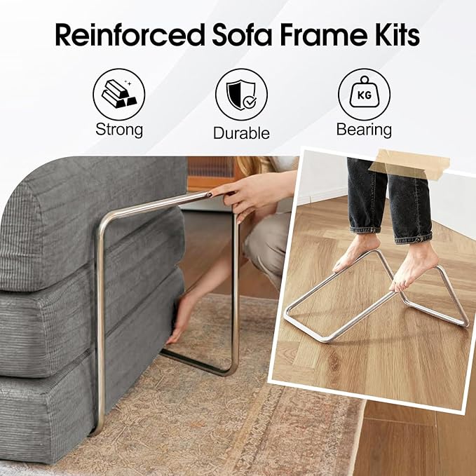 78.8'' Convertible Sofa Bed Boneless Couch in a Box Modular Corduroy Comfy Foldable Sleeper Compression Sofa Loveseat Couches for Living Room (Grey 78.8 inch)
