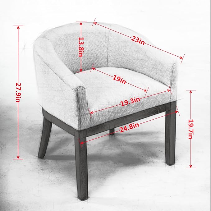 Mid Century Modern Upholstered Living Room Chairs with ArmsFarmhouse Reading Chair with Natural Hardwood Frame Accent Chairs for Living Room