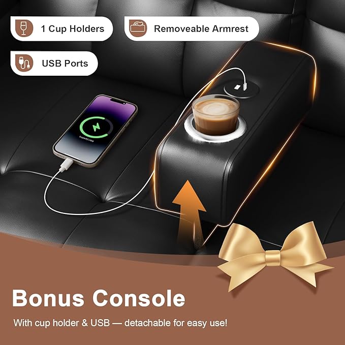 Loveseat Recliner Oversized Massage Reclining Sofa Heavy Weight Capacity RV Love Seat Chair Clearance with Storage Cup Holders Wall Hugger Couches for Living Room