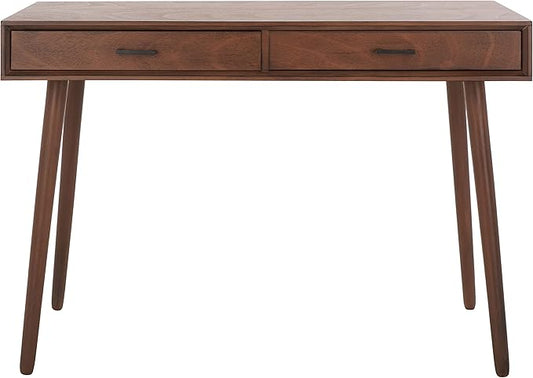 SAFAVIEH Home Collection O'Dwyer Brown 2-Drawer Computer Table Office Desk