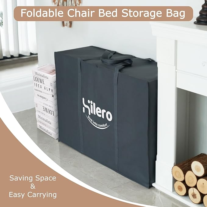 Folding Sofa Bed 4 in 1 Convertible Sleeper Chair with Pillow Twin Memory Foam Fold Out Chair Bed Modern Floor Futon Sofa Couch Mattress for Living Room/Guest/Apartment Beige | Fold out chair bed
