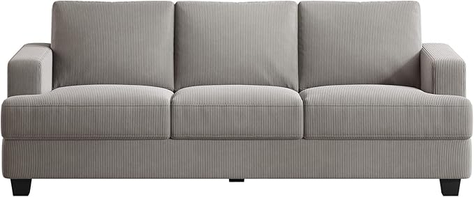 Fadware Sofa Couch 3 Seater Sofa with Suppleness Armrests Fabric Deep Seat Sofa with Upholstered Cushion&amp Backrests Modern Comfy Couch for Living Room Apartment