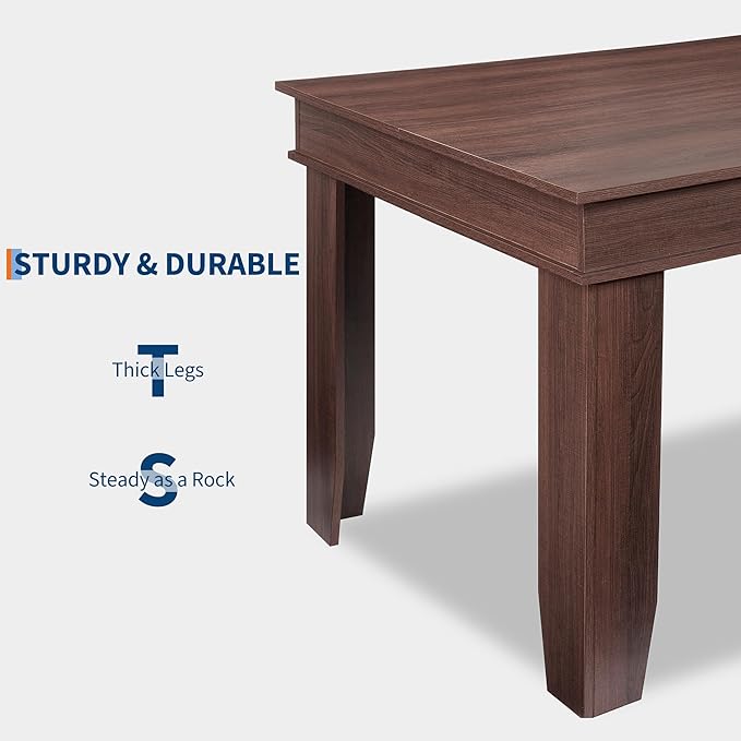 71 Inch Executive Desk Large Black Computer Desk with Sturdy Thick Legs Modern Farmhouse Home Office Desk 180cm Spacious Writing Table for Study Professional Workstation Furniture Rectangular