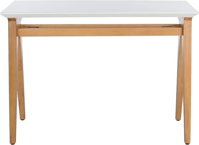 SAFAVIEH Home Collection Reid Oak/ White Computer Table Home Office Work Study Desk