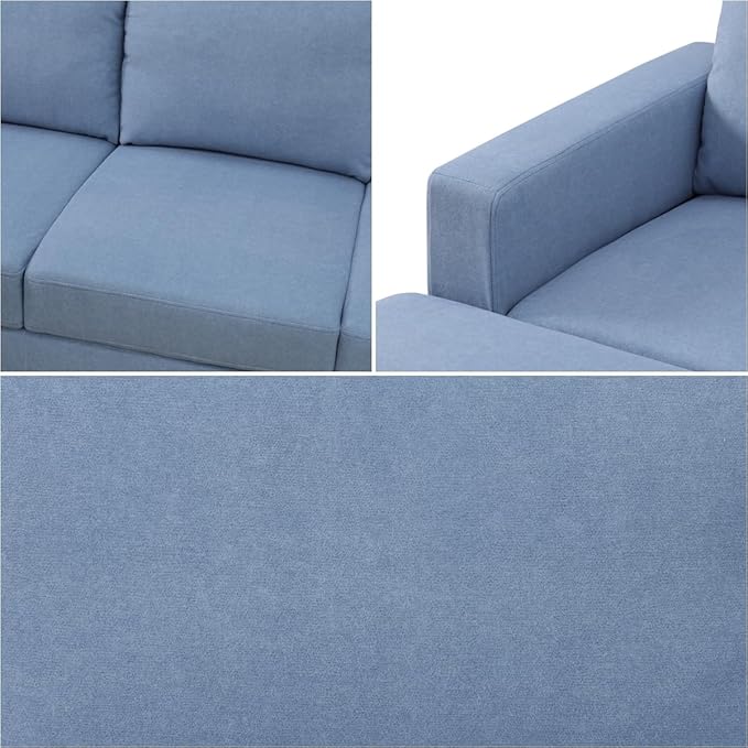Sectional Couches for Living Room Furniture Sets 4 Seat Modular Sectional Sofas for Living Room Set with Removable Chaise L Shaped Couch Set with 2 Armrest for Apartment Black