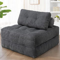 Folding Sofa Bed Convertible Sleeper Chair with Pillow &amp Handle Foldable Mattress Futon Chair Bed Lounge with Back Support Comfy Floor Sofa for Living Room Bedroom Grey Single