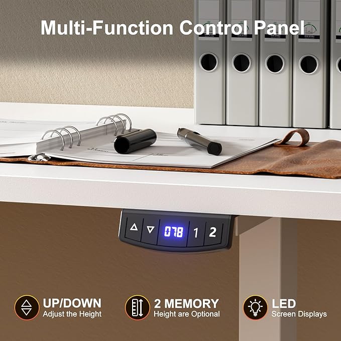 L Shaped Electric Standing Desk63 Inch Adjustable Height Sit to Stand Corner Desk with Memory Presets Reversible Computer Table for Home Office Work and Study White