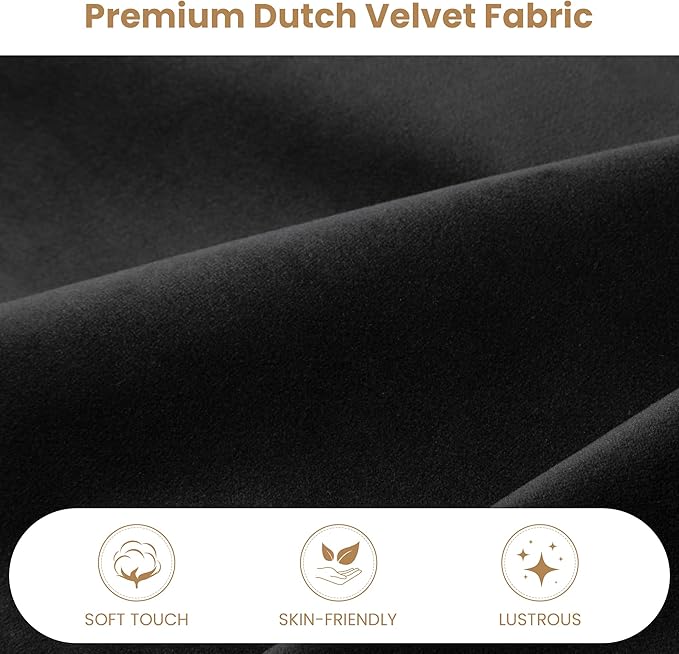 SHA CERLIN Full Size Bed Frame Velvet Upholstered Platform Bed Vertical Channel Tufted Adjustable Headboard Low Profile Bed Frame No Box Spring Needed Easy Assembly Black