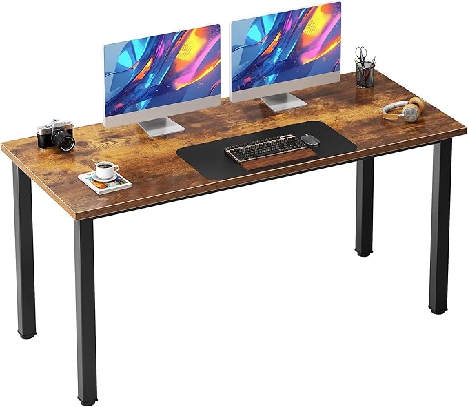 Need 54.3 Inch Large Computer Desk Modern Simple Style Desk for Home Office Basic Writing Table for Study Student Vintage
