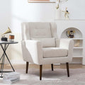 Modern Accent Chair&ampWingback Chair&ampLiving Room Chairs ComfySmall Arm Chair&ampClub Chair&ampSide Chairs for Living RoomSingle Chairs Living Room with Waist Pillow for Small SpaceOffice (B