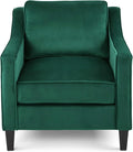 Christopher Knight Home Rachel Contemporary Velvet Club Chair Green Dark Brown