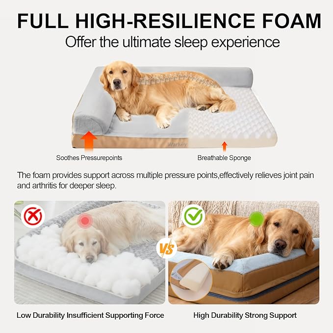 Heated Dog Bed Medium Sized Dog Heated Pet Bed Waterproof Cover Medium Orthopedic Dog Sofa Bed Memory Foam with Pet Heating Pad - 27.95x23.2x6.3in