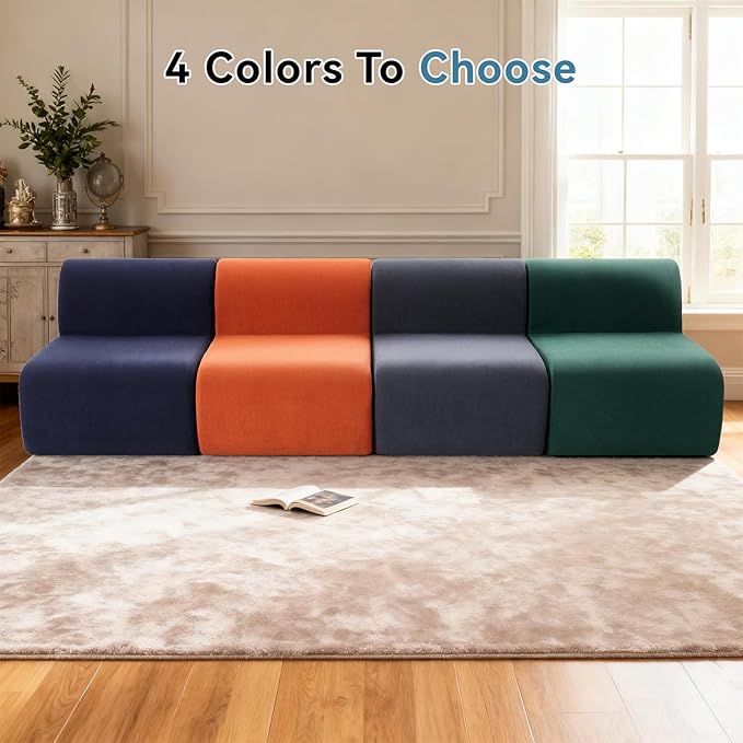 Small Boneless Chair for Living RoomSingle Floor ChairCorduroy Fireside Bean Bag ChairsMemory Foam Lounge Sofa Chairs for Bedroom Couch in a BoxDeep Green