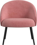 Homepop Home Decor | Upholstered Modern Accent Chair | Accent Chairs for Living Room &amp Bedroom | Decorative Home Furniture Blush Velvet