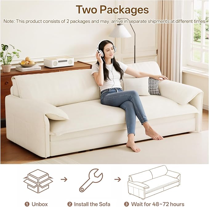 66 Queen Pull Out Couch BedVelvet 3-in-1 Queen-Size Sleeper SofaConvertible Pull-Out Sofa Bed with Side PocketsSleeper Loveseat for Living RoomApartment Offices (Beige)