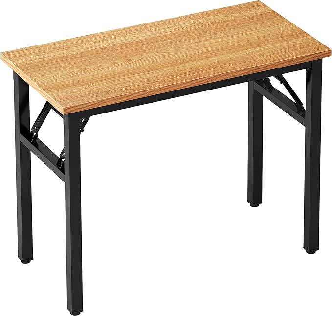 Folding Desk 31.5 inch No Assembly Folding Desks for Small Spaces Sturdy Foldable Computer Desk Multi-Purpose Home Office Desks Study Writing Desk Office Table Workstation for Home Office Outdoor