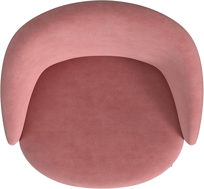 Homepop Home Decor | Upholstered Modern Accent Chair | Accent Chairs for Living Room &amp Bedroom | Decorative Home Furniture Blush Velvet
