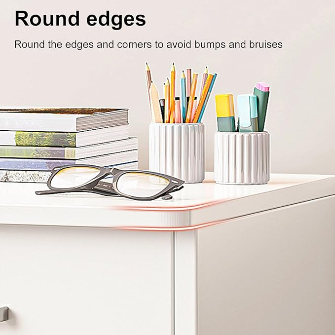 File Cabinet3 Drawers Mobile Lateral Filing Cabinet with LockPrinter Stand with Open Storage Shelves for Home Office