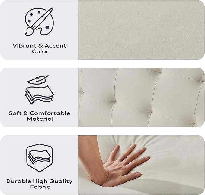 71 Velvet Futon Sofa Bed Versatile Loveseat Couch Sleeper Sofa with Adjustable Backrest Mid Century Modern Futon Couch for Small Space Living Room Office &amp Apartment Velvet Fabric Beige