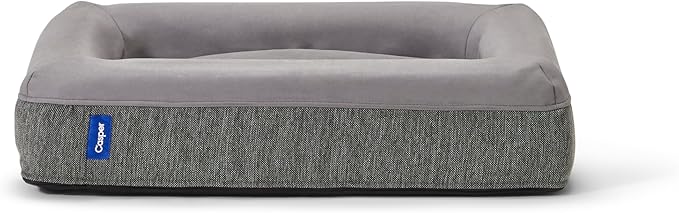 Casper Dog Bed Plush Memory Foam Small Gray 26.0L x 19.0W x 6.0Th
