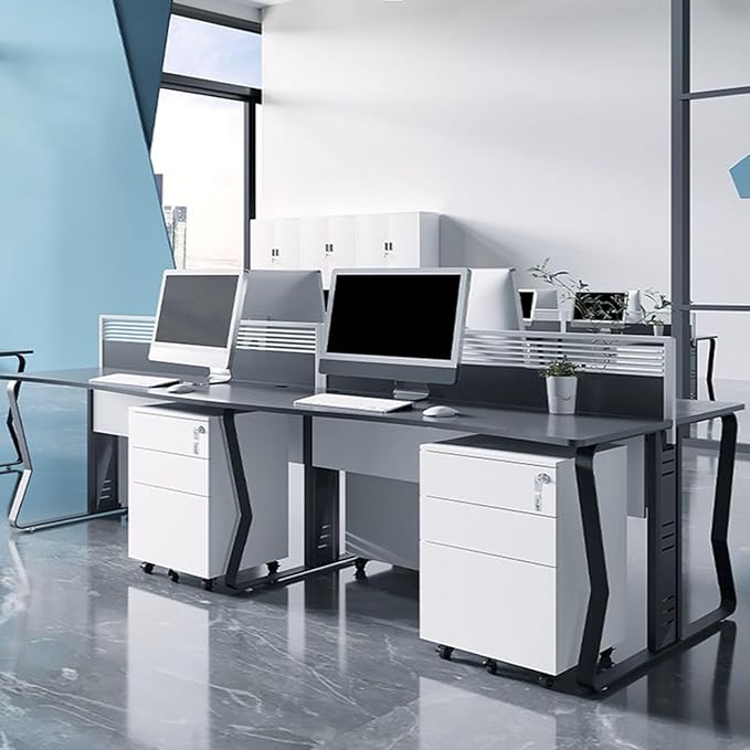 Under Desk Mobile File Cabinet 3 Drawer Filing Cabinet with Lock File Cabinets for Home Office Can Be Stored for A4-Size/Letter Organize Your Home Office Modern File Cabinet