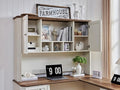 T4TREAM 59 Home Office Desk Hutch with Ample Storage Only Match VSC Series Farmhouse Desk (Antique White)
