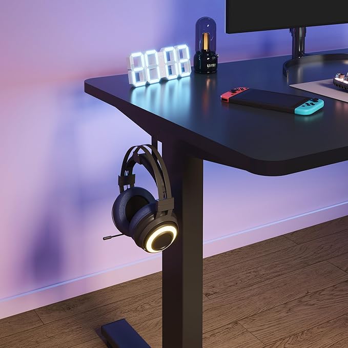 FLEXISPOT EN1 Height Adjustable Standing Desk Frame with Memory Controller Electric Sit Stand Desk Base for Home and Office (Black Frame Only)