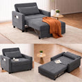 Ahomly Convertible Sofa Bed 3-in-1 Multi-Functional Sleeper Chair Bed Adjustable Backrest Recliner with Modern Linen Fabric for Living Room Bedroom Apartment Small Space Dark Grey