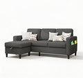 Youmumeub Sectional Couches for Living Room - Convertible Sofa and Storage Bench79''Modern Corner ConfigurationSuitable for Living Room Apartment Bedroom and Office-Gray | Reversible Chaise Rever