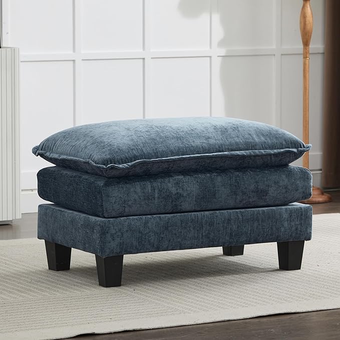 IPKIG Corner Seat Module for Modular Sectional Sofa Corner Module for Customizable Sectional Sofa Couch (Blue Ottoman Module)