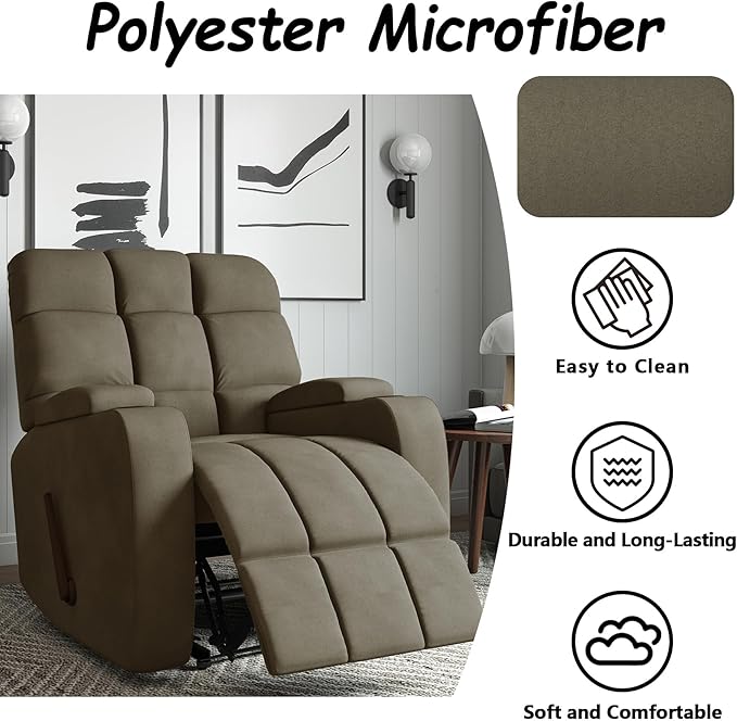 Relaxing Lazy Boy Recliner Chair for AdultsSmall Recliners for Small SpacesManual Recliner Chair for BedroomRelaxing Reclining Chair with Backrest &amp Footrest for Living roomOverstuffed (Sage G