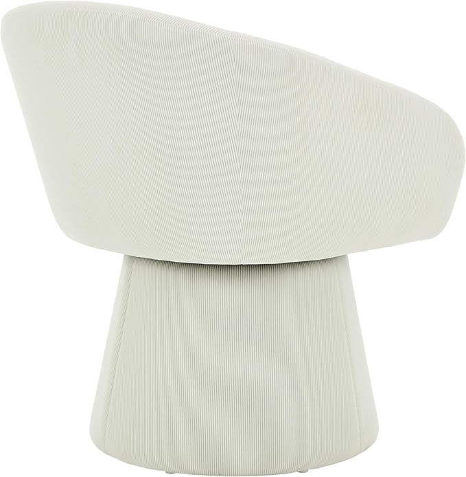 Christopher Knight Home Roach Corduroy Upholstered 360° Swivel Accent Chair Wood Frame Barrel Swivel Chair Super Comfort Single Lounge Sofa with Rotation for Living Room/Bedroom Beige